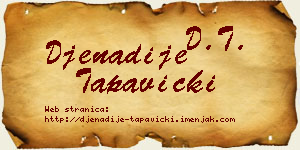 Đenadije Tapavički vizit kartica